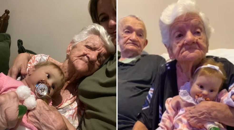 Bonecas estão sendo usadas no tratamento de pessoas com demência. - Foto: Arquivo pessoal