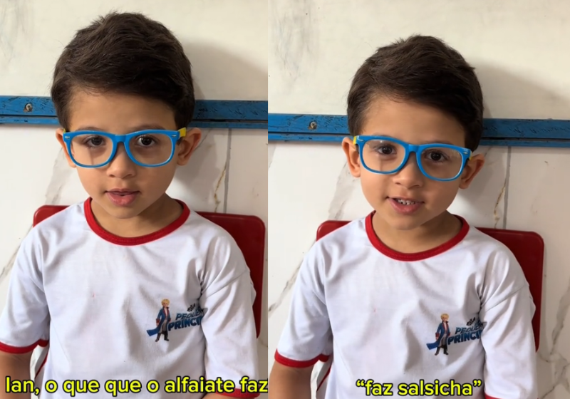 A professora Khawanny, de Goiás, viralizou com as respostas engraçadas dos alunos para perguntas aparentemente simples. - Foto: @khawanny_vieira/TikTok