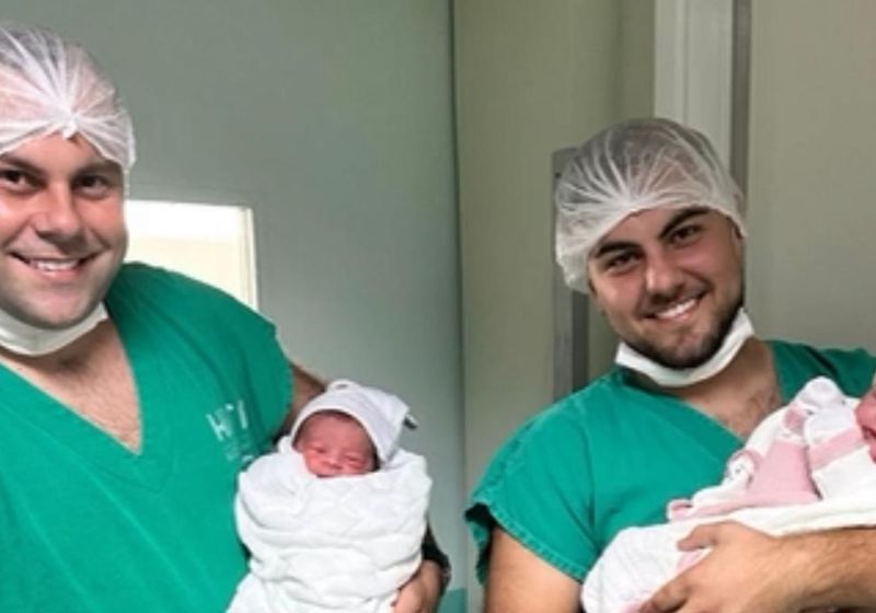 Os irmãos Dalton e Marcos, que foram pais no mesmo dia, anunciaram que serão padrinhos dos sobrinhos. Eles também se casaram no mesmo dia no ES. Foto: HIFA