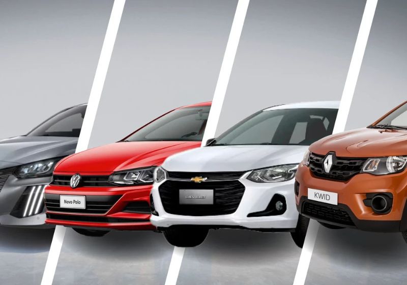 No ranking dos carros mais econômicos do Brasil em 2025 venceram o Renault Kwid, o Volkswagen Polo e o Chevrolet Onix. - Foto: Larissa Cabral/Divulgação