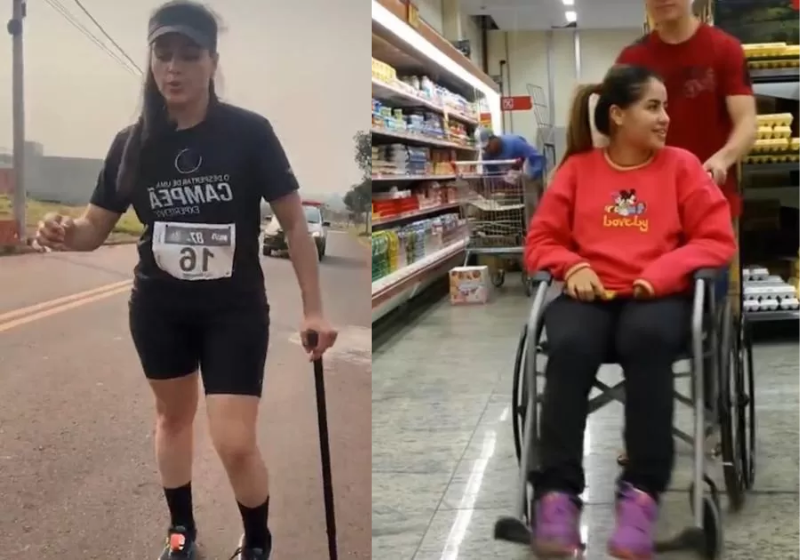 Ama Rúbio superou todas as expectativas. Ela, que era tetraplégica, agora se tornou corredora - Foto: arquivo pessoal