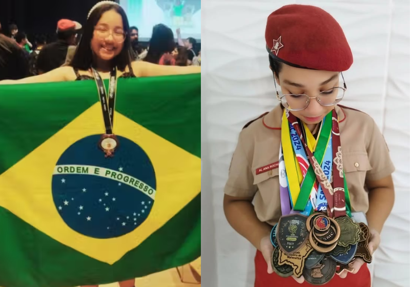A brasileira Ana Beatriz, de 12 anos, foi selecionada para representar o Brasil na Olimpíada Internacional de Matemática. E precisa de ajuda para pagar a viagem. - Foto: arquivo pessoal
