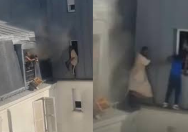 Samba escalou o prédio e entrou no apartamento vizinho para resgatar as crianças em meio às chamas, em Paris. Virou herói. - Foto: Fantástico