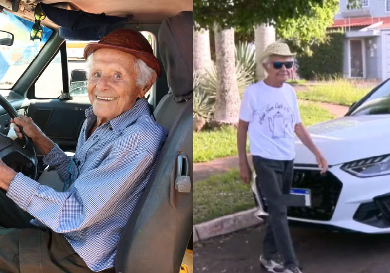 Felicidade em renovar a CNH aos 102 anos Brasileiro de 102 anos renova CNH e se torna o motorista mais velho do MS - foto: arquivo pessoal