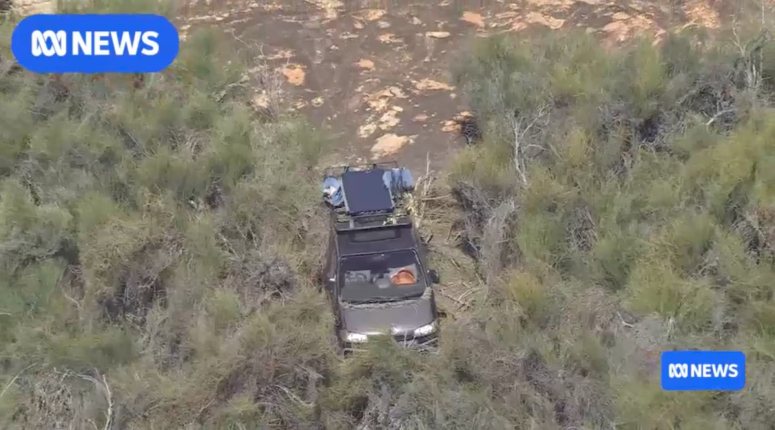 O carro da mochileira foi encontrado pela polícia, após o acidente - Foto: ABC News Australia