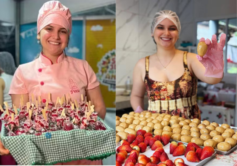 Após o sucesso da trend do morango do amor nas redes sociais, uma confeiteira faturou mais de R$ 30 mil reais em apenas 2 dias. - Foto: Reprodução/Instagram/doceriapenso