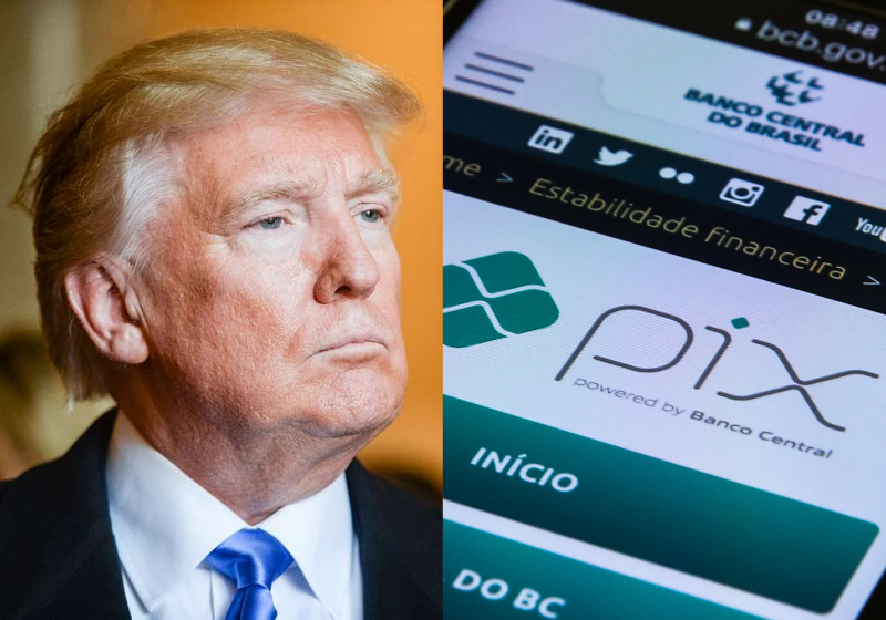 O governo de Donald Trump passou a investigar o Pix, o sistema de pagamento brasileiro mais eficiente do que os deles. - Foto: redes sociais