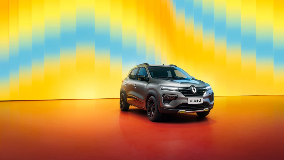 A versão de entrada do Kwid, a Zen, vem equipada com motor 1.0 flex e câmbio manual. - Foto: Renault/Divulgação