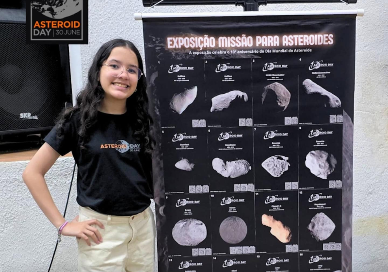 O asteroide foi batizado de 292352 Nicolinha em homenagem a jovem brasileira de 12 anos que mora nas Alagoas. - Foto: reprodução Instagram.