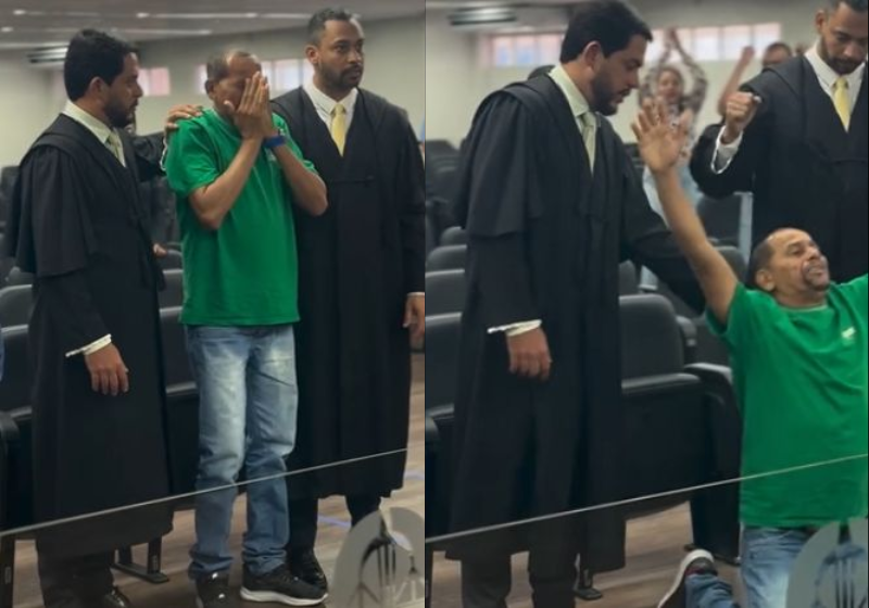 José Ivo, o homem que ficou preso injustamente por nove anos, agora comemora liberdade concedida pela Justiça em Maceió (AL). - Foto: reprodução redes sociais