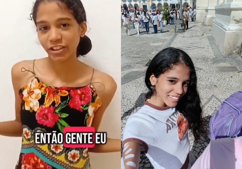 A adolescente vive em um abrigo e pediu para ser adotada. O vídeo viralizou - Foto: reprodução redes sociais