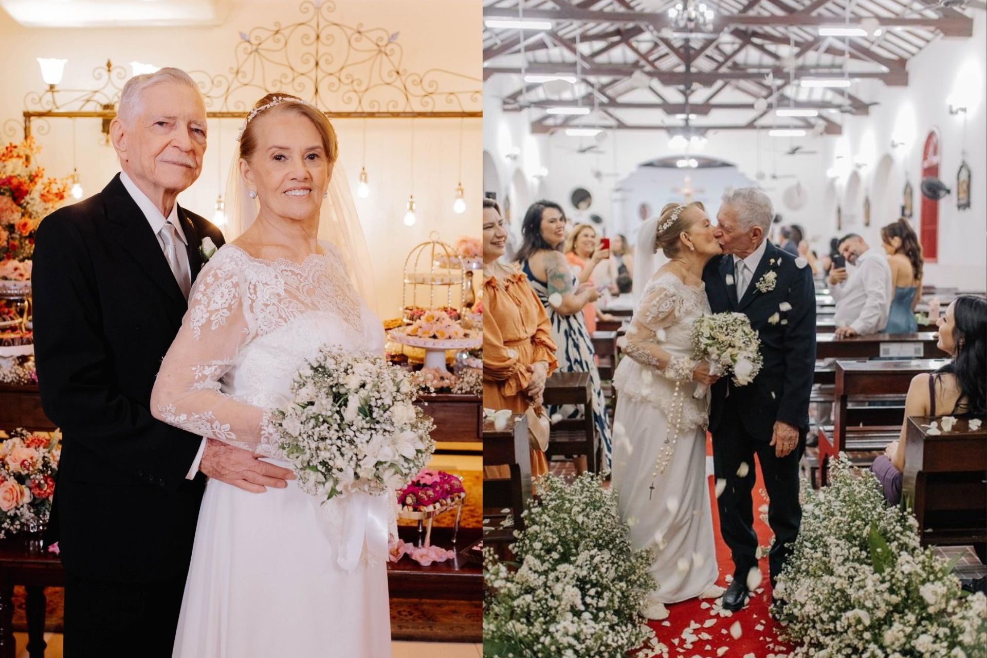 Os idosos viúvos Zoraide Diniz (78) e Márlio Pelosi (80), que se conhecem nas aulas de pilates, se casam em Fortaleza. - Fotos: Studio Klau's/Divulgação