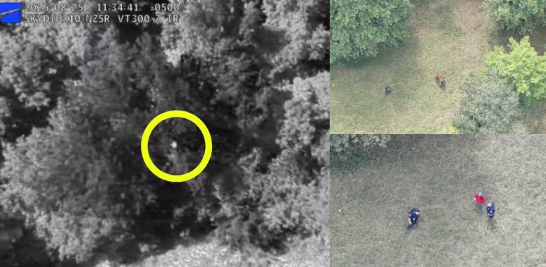 O local na floresta onde a idosa foi localizada - Foto: Westmoreland Police Department