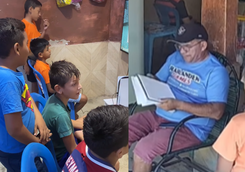 No Ceará, alunos levam todos os dias a tarefa da escola pronta e ganham uma hora de game grátis, além da merenda - Foto: reprodução Instagram