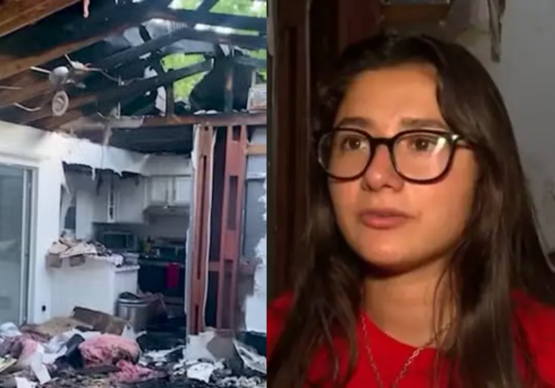 A ajuda para a jovem que perdeu tudo no incêndio, nos EUA, veio de onde ela menos esperava: um desconhecido que já tinha passado por perdas nessa vida. - Foto: reprodução