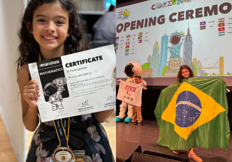 Menina brasileira prodígio conquista medalha em competição internacional de Matemática