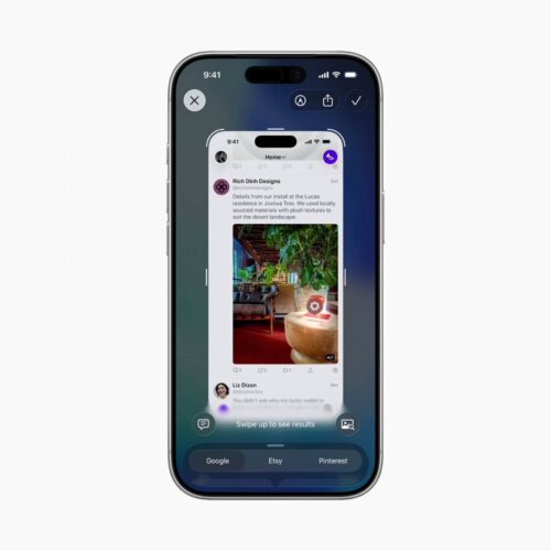Visual Intelligence pesquisa o que aparece na tela - Foto: Apple/Divulgação
