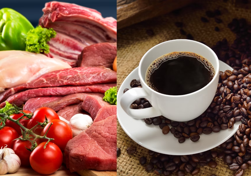 A carne e o café estão mais baratos e os brasileiros já começaram a sentir isso nos supermercados. - Foto: Canva