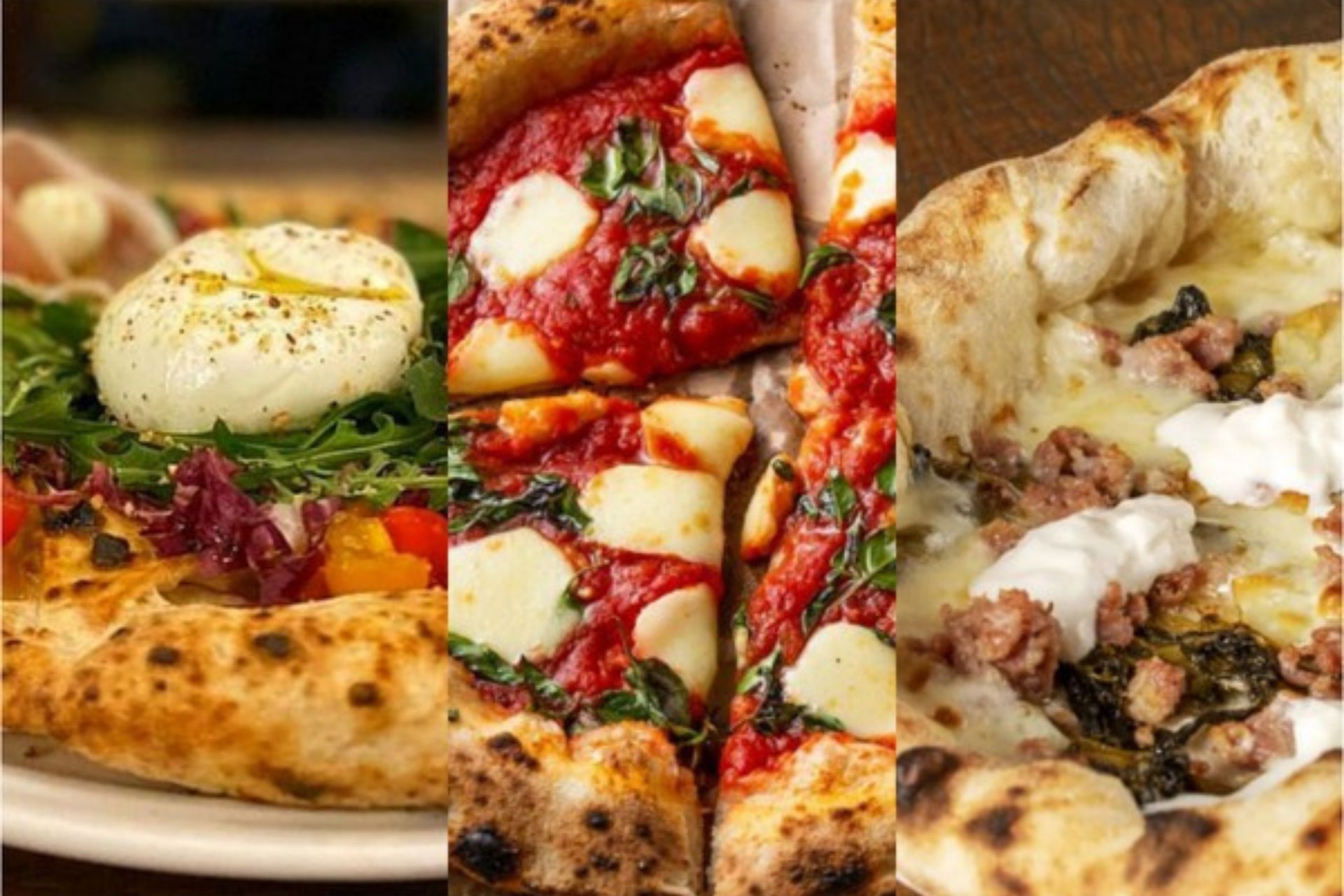 O preço nas melhores pizzarias do mundo é menor do que nas concorrentes comuns que nunca ganharam um prêmio internacional. Pizzas premiadas da Leggera Pizza Napoletana, Pizza da Mooca e Unica Pizzeria - Fotos: Reprodução