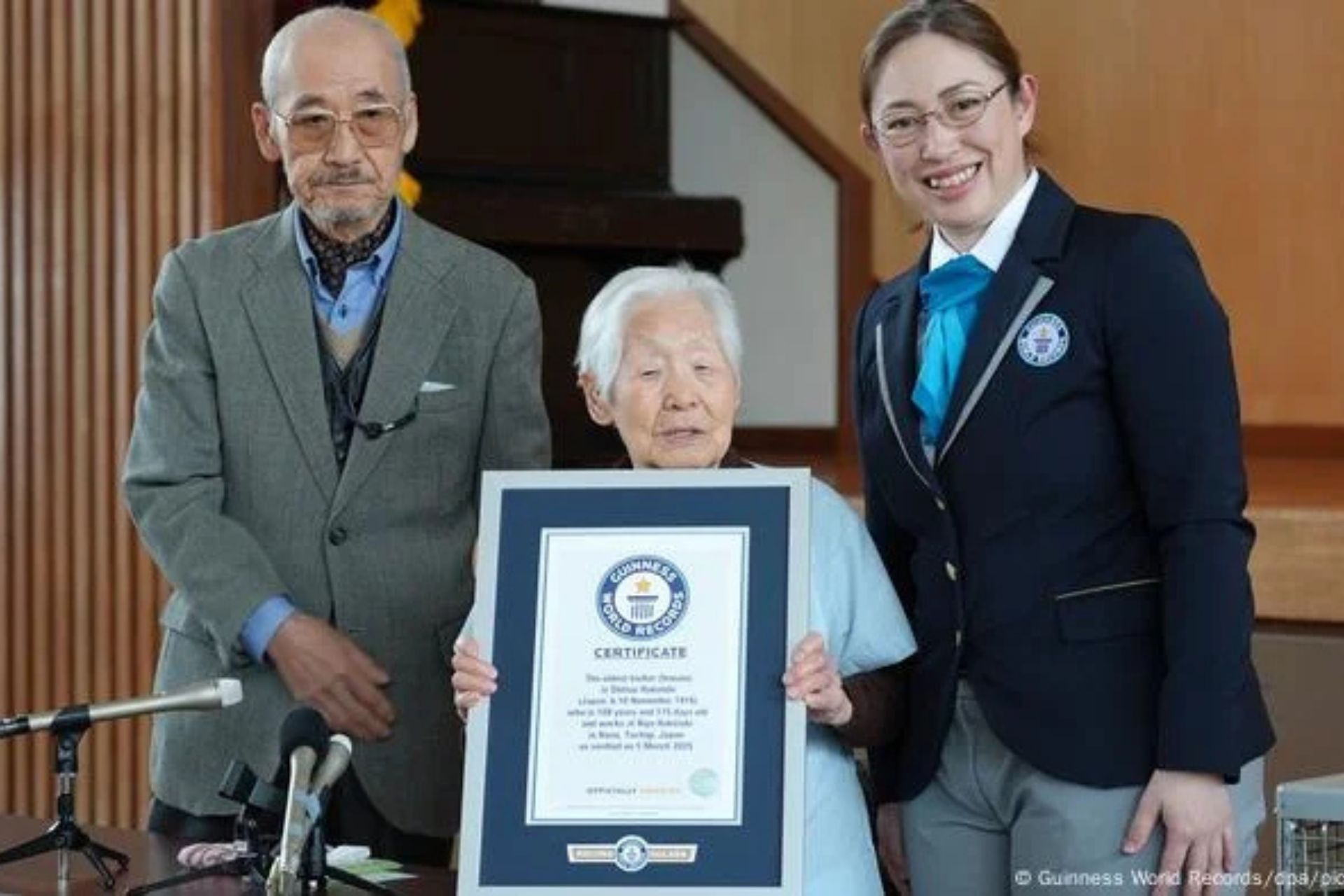 O mundo se pergunta como o Japão bateu recorde no número de centenários novamente. São quase 100 mil pessoas com mais de 100 anos. Foto: Guiness Book