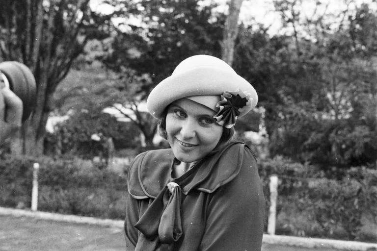 A ex-atriz Rejane Schumann na novela 'O Feijão e o Sonho', em 1976. - Foto TVGlobo