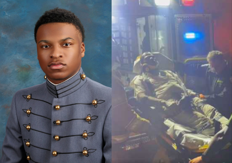 O jogador de futebol Larry Pickett Jr e o pai dele conseguiram salvar o motorista preso no carro momentos antes de o veículo explodir, nos EUA.. - Foto: reprodução X