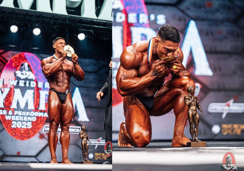 O brasileiro Ramon Dino venceu o maior concurso de fisiculturismo do mundo: o Mr. Olympia 2025. Ele é do Acre. - Foto: reprodução Instagram