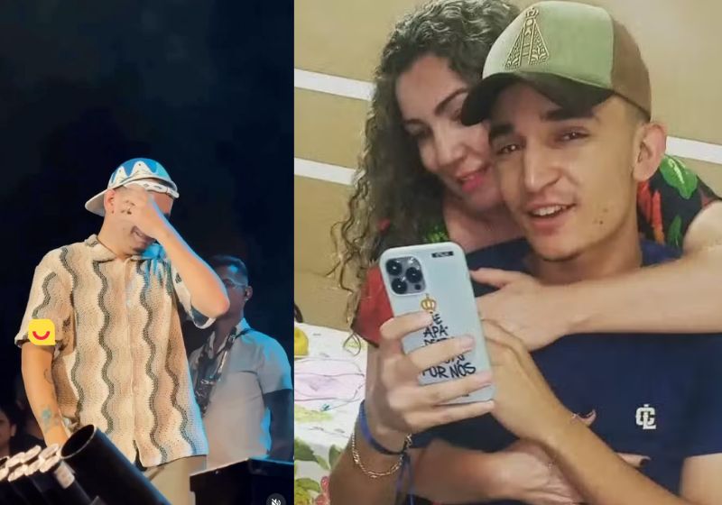 O cantor João Gomes chorou ao ver a primeira professora dele na plateia de um show em PE. Ela contou agora o que sentiu naquela hora. - Fotos: reprodução/Instagram/Ararquivo pessoal