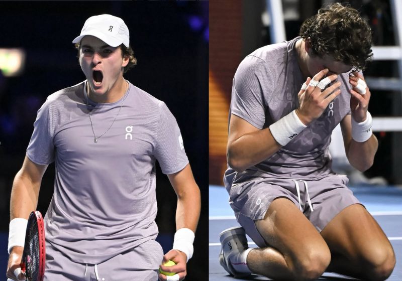 O jovem tenista brasileiro, João Fonseca, de 19 anos, é novo campeão da ATP 500 da Basileia. Ele chorou de alegria ao levantar o troféu. - Fotos: reprodução/Instagram