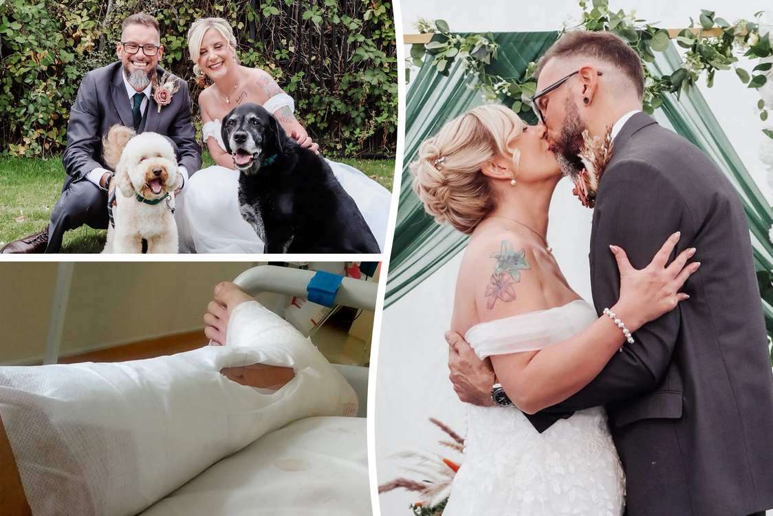 O homem atropelado e a mulher que o socorreu se apaixonaram e se casaram no reino Unido. - Foto: Southwest News Service