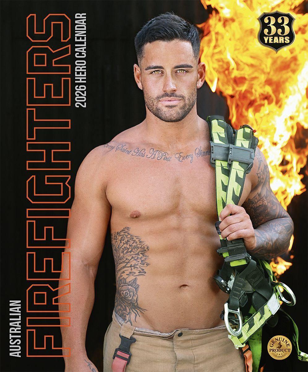 Uma das fotos da edição bombeiros Herois. - Foto: Australian Firefighters Calendar