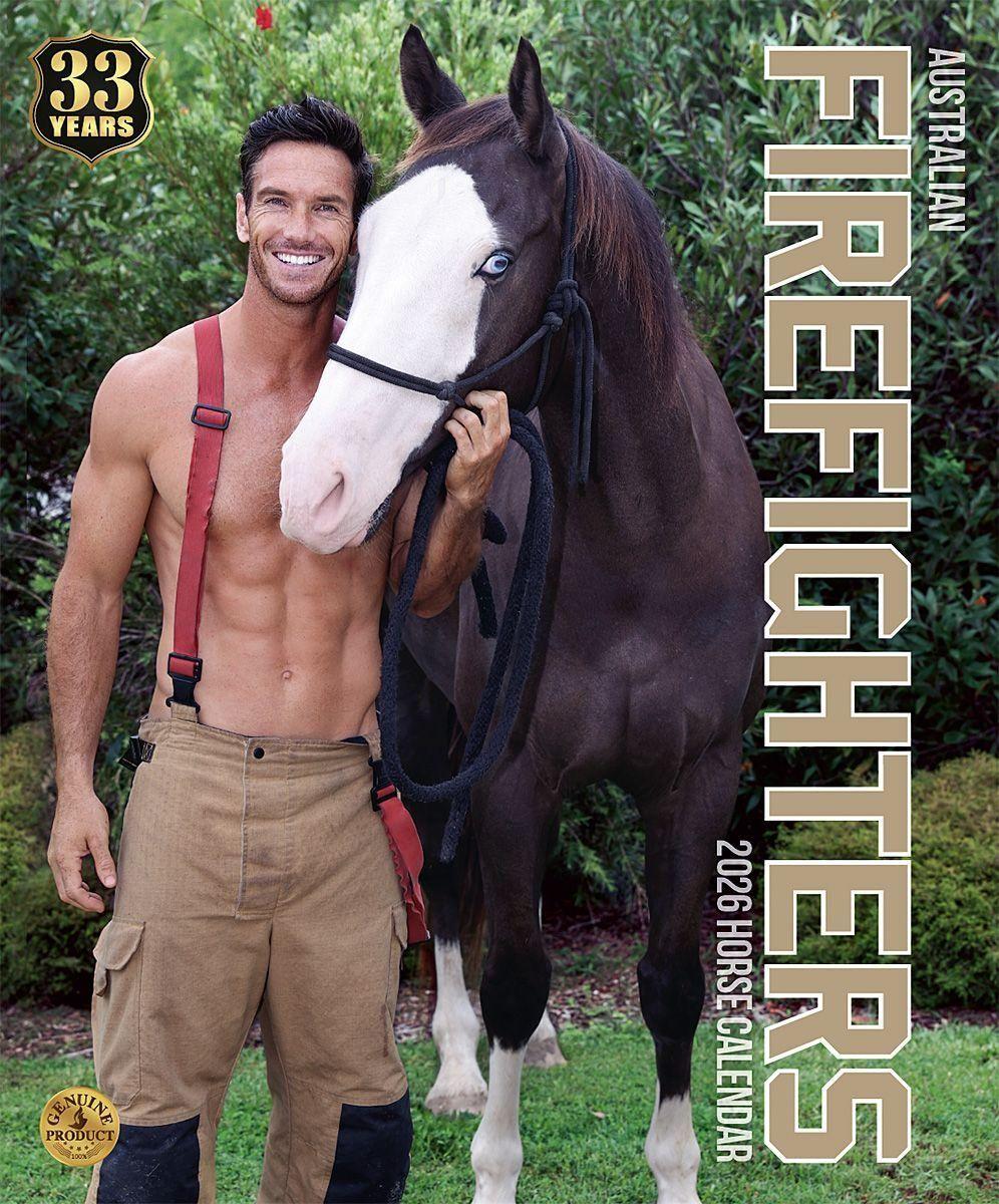 Capa da edição com cavalos- Foto: Australian Firefighters Calendar