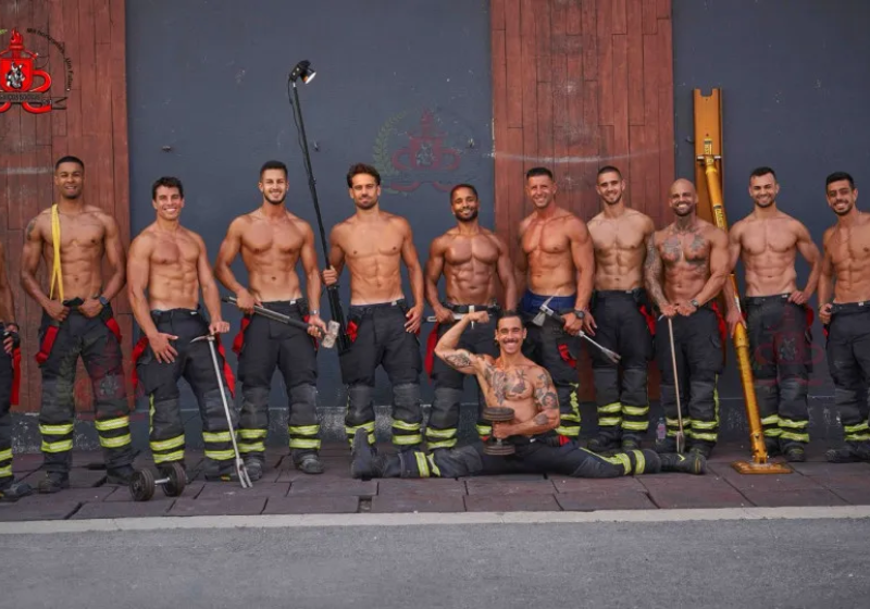 Saiu o vídeo com os bastidores do calendário dos bombeiros de Lisboa para 2026. Como os Austrália, eles também vão ajudar crianças com câncer. - Foto: divulgação