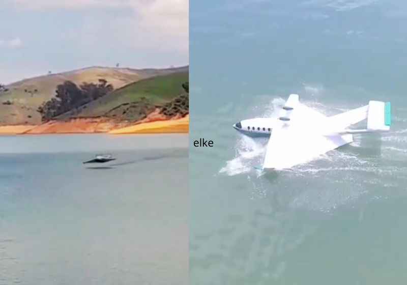 Volitan, barco voador brasileiro, tem 18 metros, autonomia de 500 km, transporta 10 passageiros e reduz em 70% o tempo de viagem na Amazônia - Fotos: reprodução/AeroRiver