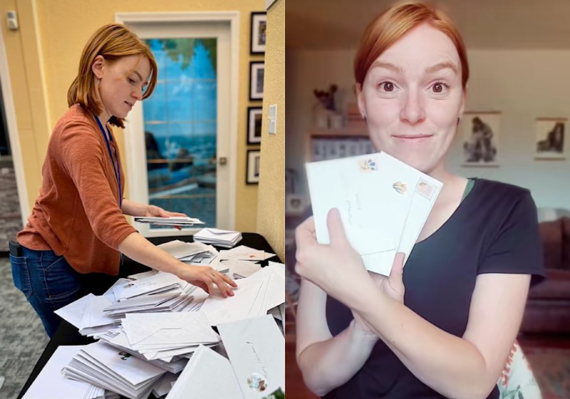 Os voluntários se unem todos os anos e enviam cartões de Natal para idosos que moram em asilos. A ideia existe desde 2020 - Foto: arquivo pessoal