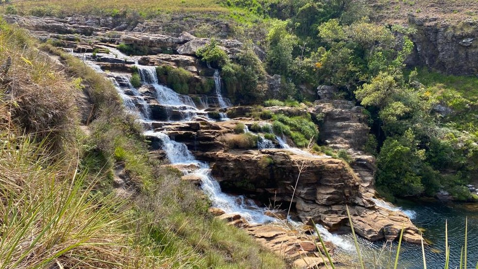 Cachoeira no Parque Nacional da Serra da Canastra — Foto: Globo Repórter