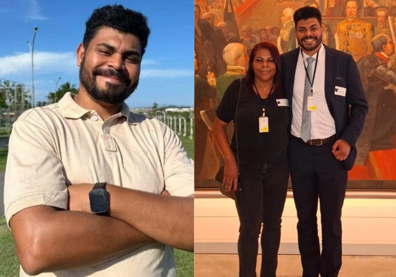 Douglas é filho de diarista e, após anos de luta, conseguiu ser aprovado e agora tomou posse como diplomata - Foto: arquivo pessoal