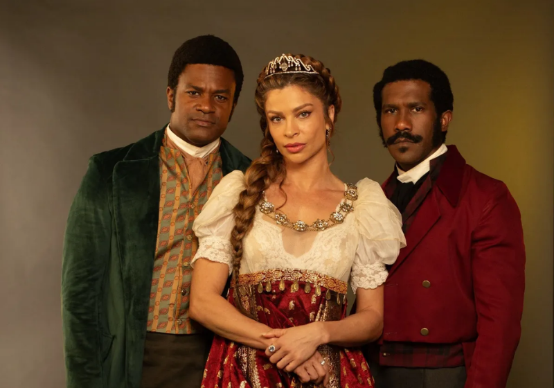 Davi Júnior, Grazi Massafera e André Luiz Miranda na novela "Dona Beja", com estreia prevista para 2 de fevereiro na HBO Max - Foto: Divulgação/ Max