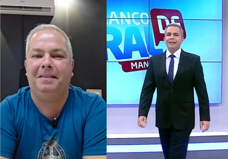 O jornalista Giulianno Cartaxo, que venceu 10 vezes o câncer, disse que está "gordinho" na tv por causa da nova quimio. Mas está bem. - Fotos: Instagram/RecordTV