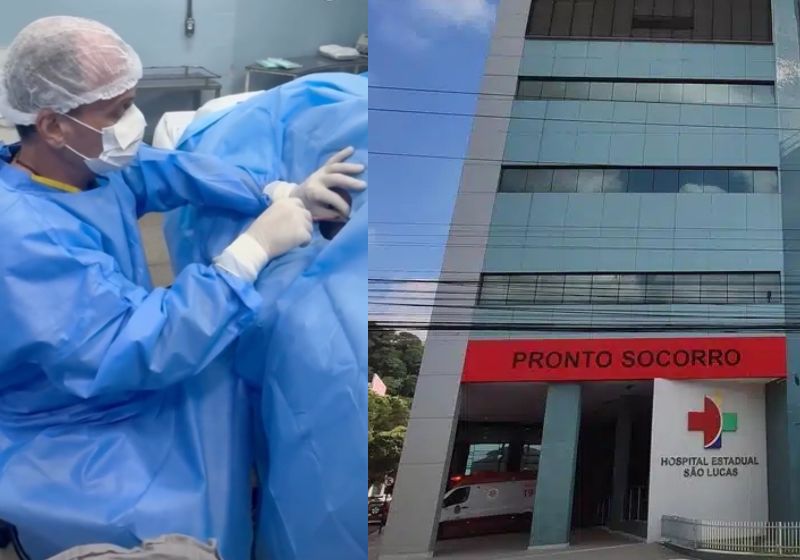 O idoso de 70 anos recebeu a dose da polilaminina por ordem judicial, após cair do telhado no Espírito Santo, e ter lesão na medula. - Fotos: Governo ES