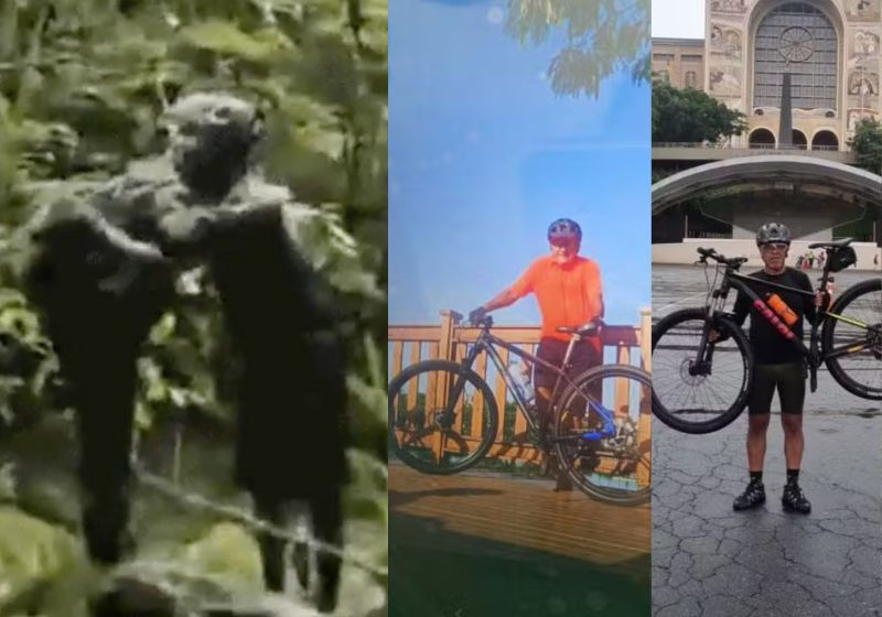 Os bombeiros encontraram vivos Gilberto Alves e Carlos Gomes, os ciclistas desaparecidos numa trilha, há 6 dias em Juquitiba (SP). - Fotos: CBMP/Arquivo pessoa