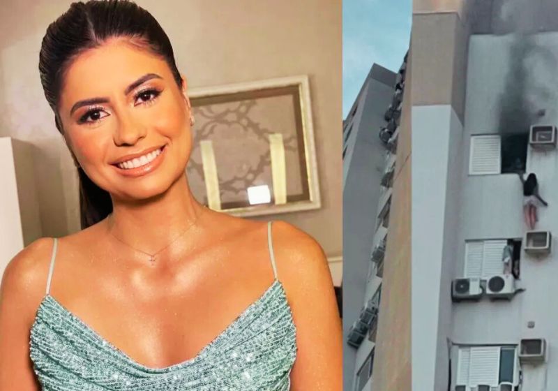 A advogada Juliane Vieira, que salvou a família de um incêndio no prédio onde a família mora, no Paraná, teve alta nesta terça, 20. - Fotos: reprodução/redes sociais