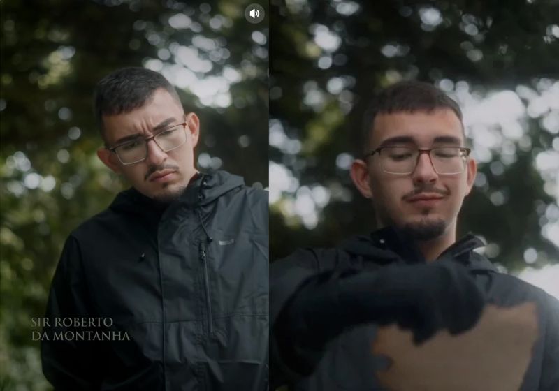 Humilhados serão exaltados. Roberto, que ficou perdido na trilha do Pico Paraná, grava comercial da HBO e ganha R$ 250 mil. - Fotos: reprodução/HBOMax