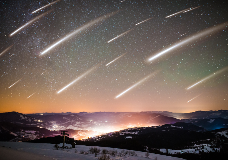 Quem ama chuvas de estrelas cadentes terá muito o que comemorar em 2026! Veja o calendário! - Foto: Canva