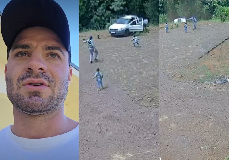 O dentista William Furlan deu um abraço nos filhos, quando percebeu que estavam vivos após após o carro da família cair num barranco no PR. - Fotos: reprodução/Instagram