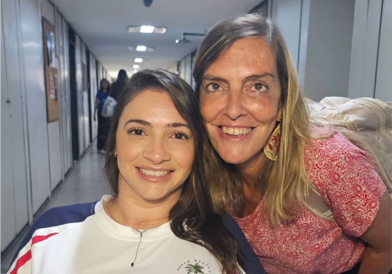 O encontro da ex-ginasta Lais Souza com a dra. Tatiana Sampaio, que criou o tratamento com a polilaminina foi esta semana no Rio - Foto: reprodução/Instagram
