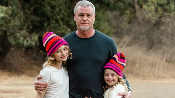 Eric Dane com as filhas Billie e Georgia. - Foto: reprodução/GofundMe