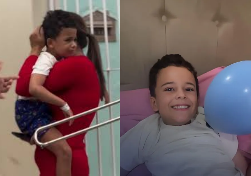 Joshua está em casa! O menino caiu do prédio onde mora, em Caruaru e acabou de receber alta - Foto: arquivo pessoal