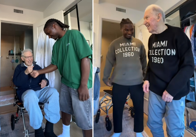 A amizade linda de um jovem com um idoso viraliza nas redes sociais - Foto: Tiktok