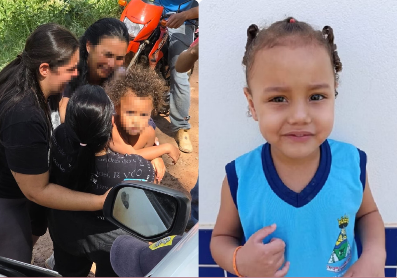 Uma menina autista, de apenas 4 anos, que estava desaparecida há dias, foi encontrada pelos bombeiros. Ela passa bem - Foto: Corpo de Bombeiros de MG